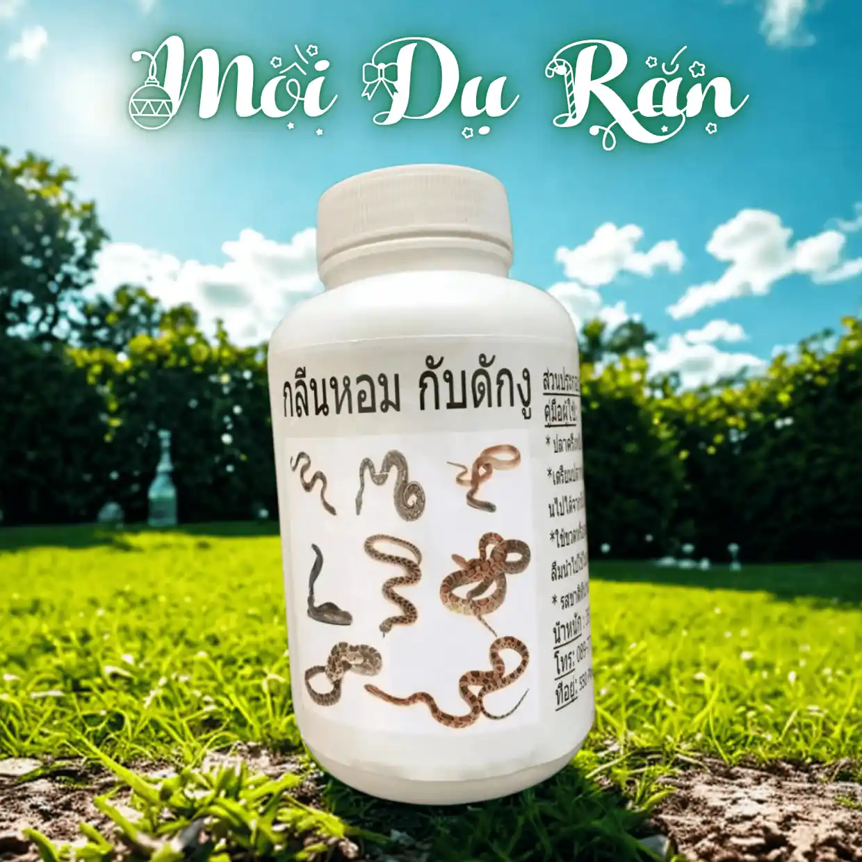 Lọ bột dụ rắn 350g, mồi bẫy rắn chuyên dụng để thu hút các loại rắn, trăn như hổ mang, cạp nia.