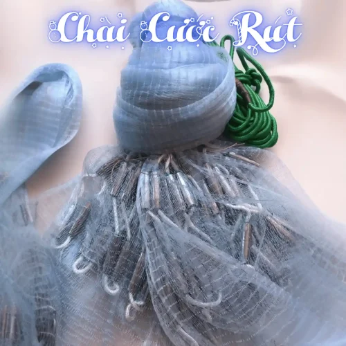 Chài cước rút Thái Lan, mắt lưới siêu nhỏ 1.5cm, chân chì đúc, chuyên dùng để bắt tôm, tép và cá nhỏ.