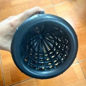 Cận cảnh bên trong lọp bẫy lươn, cho thấy chi tiết hom một chiều dạng nón giúp "vào dễ khó ra".