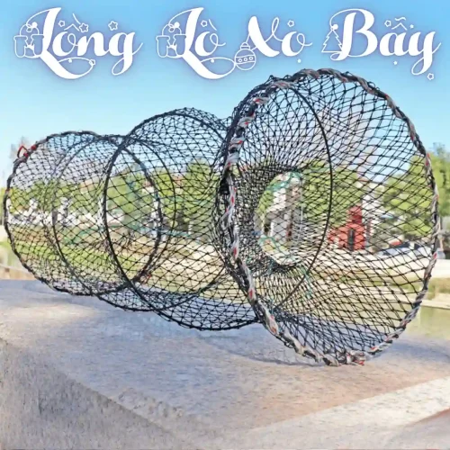 Lồng lò xo đa năng, dễ sử dụng để bẫy các loại tôm, cá, cua, lươn tại ao hồ, sông suối