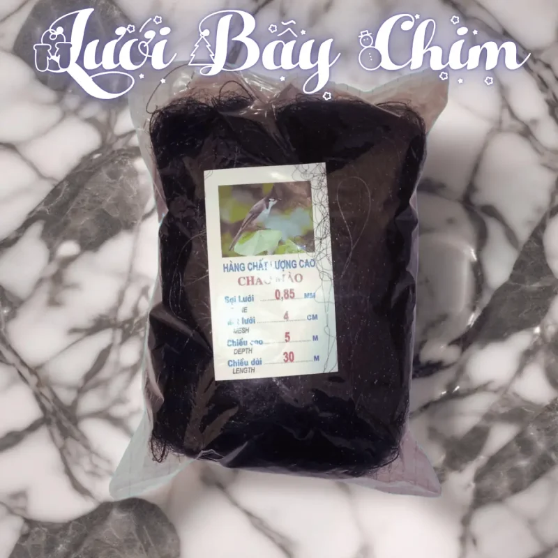 Lưới bẫy chim chào mào Thái Lan tàng hình, mắt lưới 4cm, cao 5m, dài 30m, chất liệu cước siêu bền