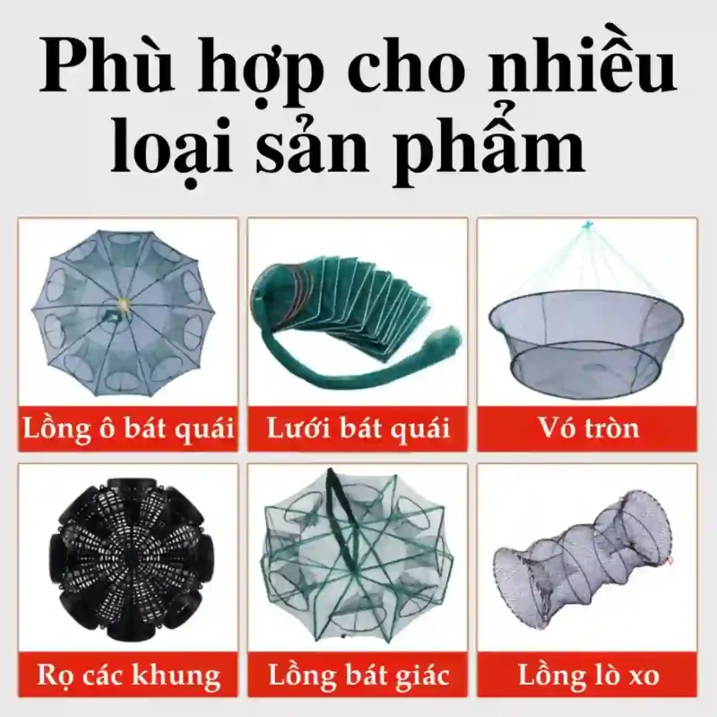 Mồi vạn năng phù hợp sử dụng cho nhiều loại lồng bẫy như lồng ô bát quái, lưới bát quái, vó tròn, lồng lò xo.