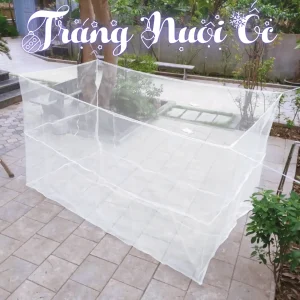 Tráng nuôi ốc chuyên dụng làm từ lưới cước cao cấp, đường may gia cố chắc chắn, phù hợp nuôi quy mô lớn