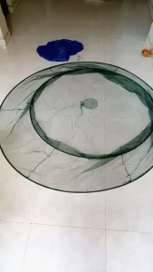 Vó Tròn 2 Tầng Siêu Bền - Khung Thép Cacbon, Lưới Cước Dai Chắc